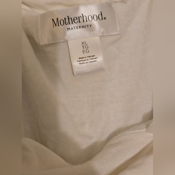 Motherhood Maternity Off the Shoulder Long Sleeve Maternity Maxi Gown. WHITE. XL - Picture 9 of 14